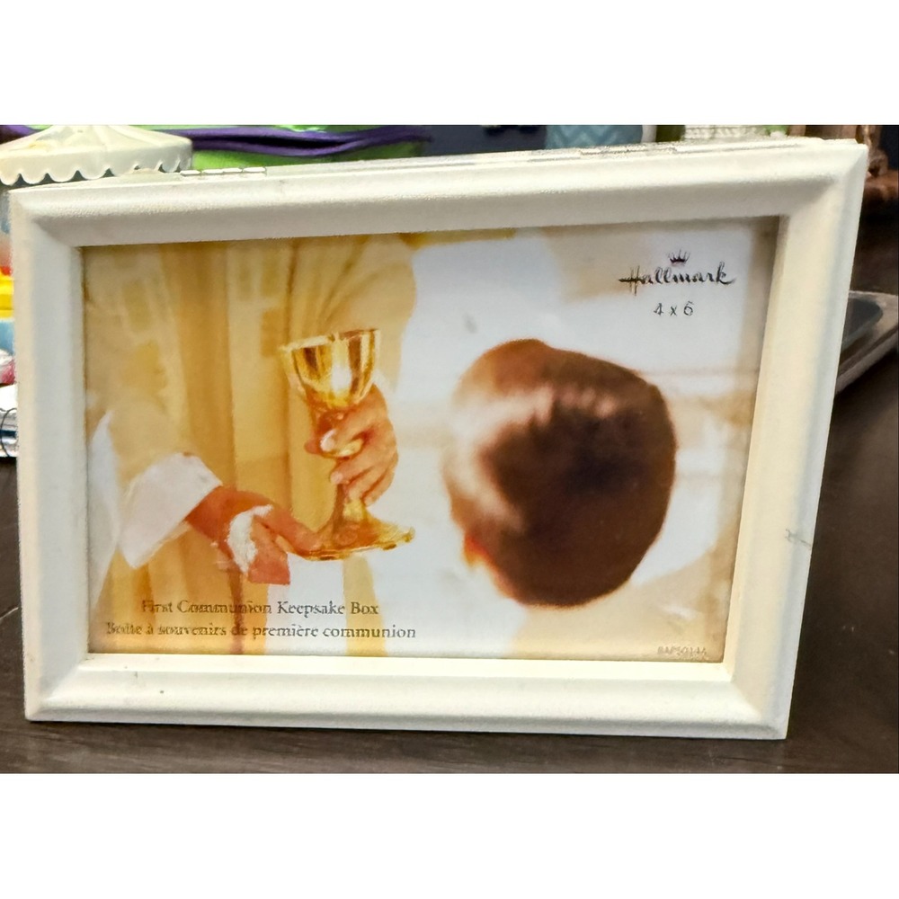 Hallmark First Communion Keepsake Box Photo‎ Frame Religious Gift